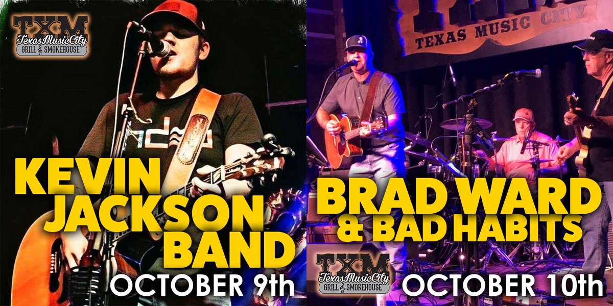 cannerylindale's tweet photo. 🎸LIVE MUSIC WEEKEND🎸 at Texas Music City Grill &amp; Smokehouse! Lineup Below 👇
🎼Tonight: #KevinJacksonBand
🎼Saturday 10th: #BradWardAndBadHabits
#TheCanneryLindale #TXM #livemusic #music #dance #nightlife #food #bar #show #songwriter #concert #liveperformance #liveshow #tour https://t.co/MX1ngvJvVZ