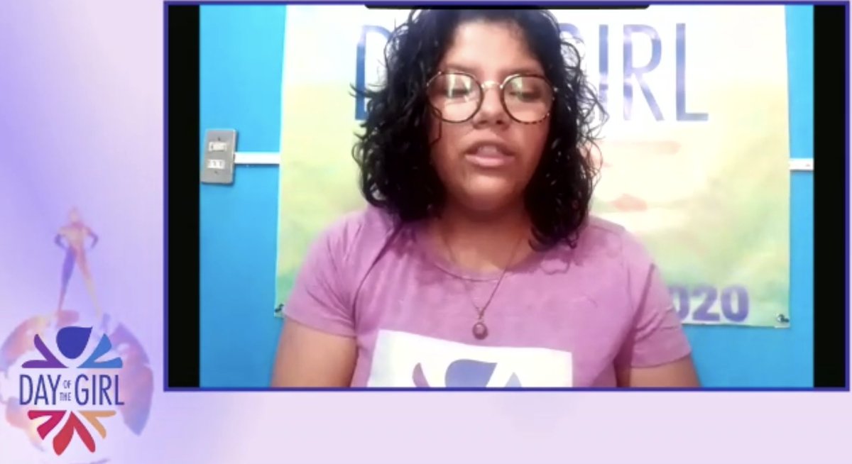 IDG_Summit's tweet photo. "My community is affected by the disparagement and devaluation that girls experience in their families, schools, work, etc., and the government’s abandonment on these issues is unacceptable, where the femicide and assassination of women and girls is not resolved." -Avryl #IDG2020 https://t.co/DdjtDXtEC2
