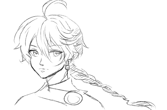 quick aether sketch.... genshin brainrot going strong! 