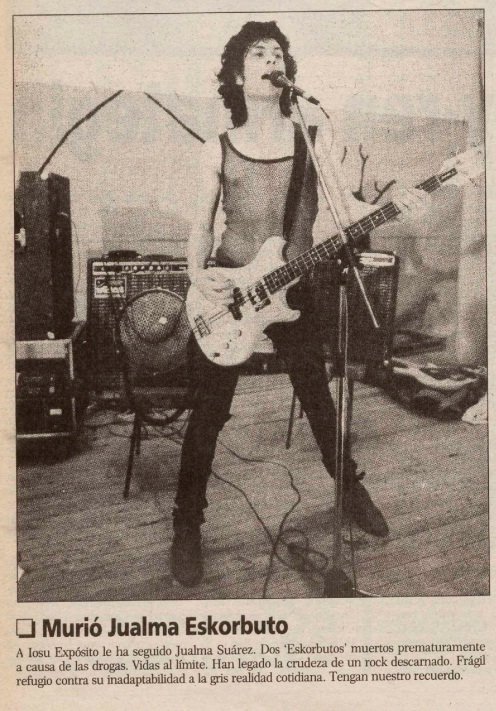 Hace 28 años nos dejaba Jualma. Ese pie de foto de <a href="/diariovasco/">El Diario Vasco</a> siempre me pareció un resumen de aquellas dos vidas demencialmente aceleradas:
"Vidas al límite. Han legado la crudeza de un rock descarnado. Frágil refugio contra la inadaptabilidad a la gris realidad cotidiana."