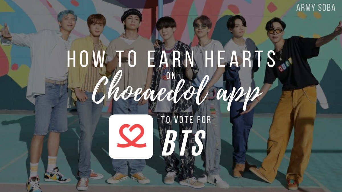 [] How to earn hearts on ChoeaedolDaily Hearts (DH)Reset at 23:30(KST) every nightEver Hearts (EH)These hearts never disappear unless you use themSave Ever Hearts until we tell you to use them for mass voting. @BTS_twt