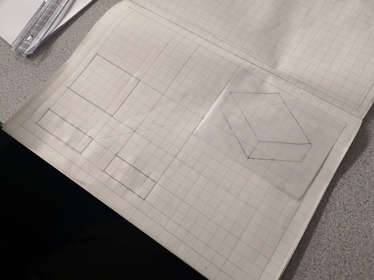 MrsC_BHCS_Tech's tweet image. Year 9s getting to grips with the basics of orthographic projection. Really enjoying teaching this Graphic Communication Unit.