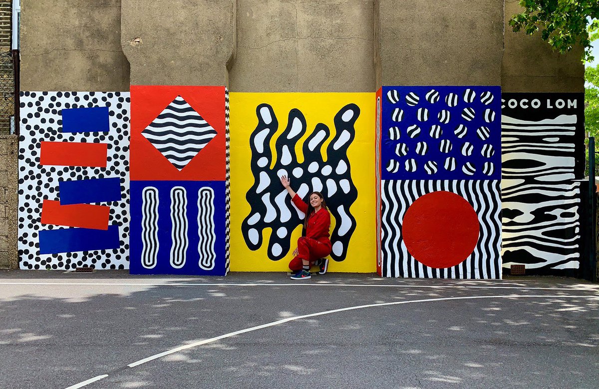 Local artist &amp; designer <a href="/LomCoco/">Coco Lom</a> teamed up with primary school pupils to create a playground design as a part of her creative workshops. 💙 Check her work &amp; other projects cocolom.com #hackney #creativity #community