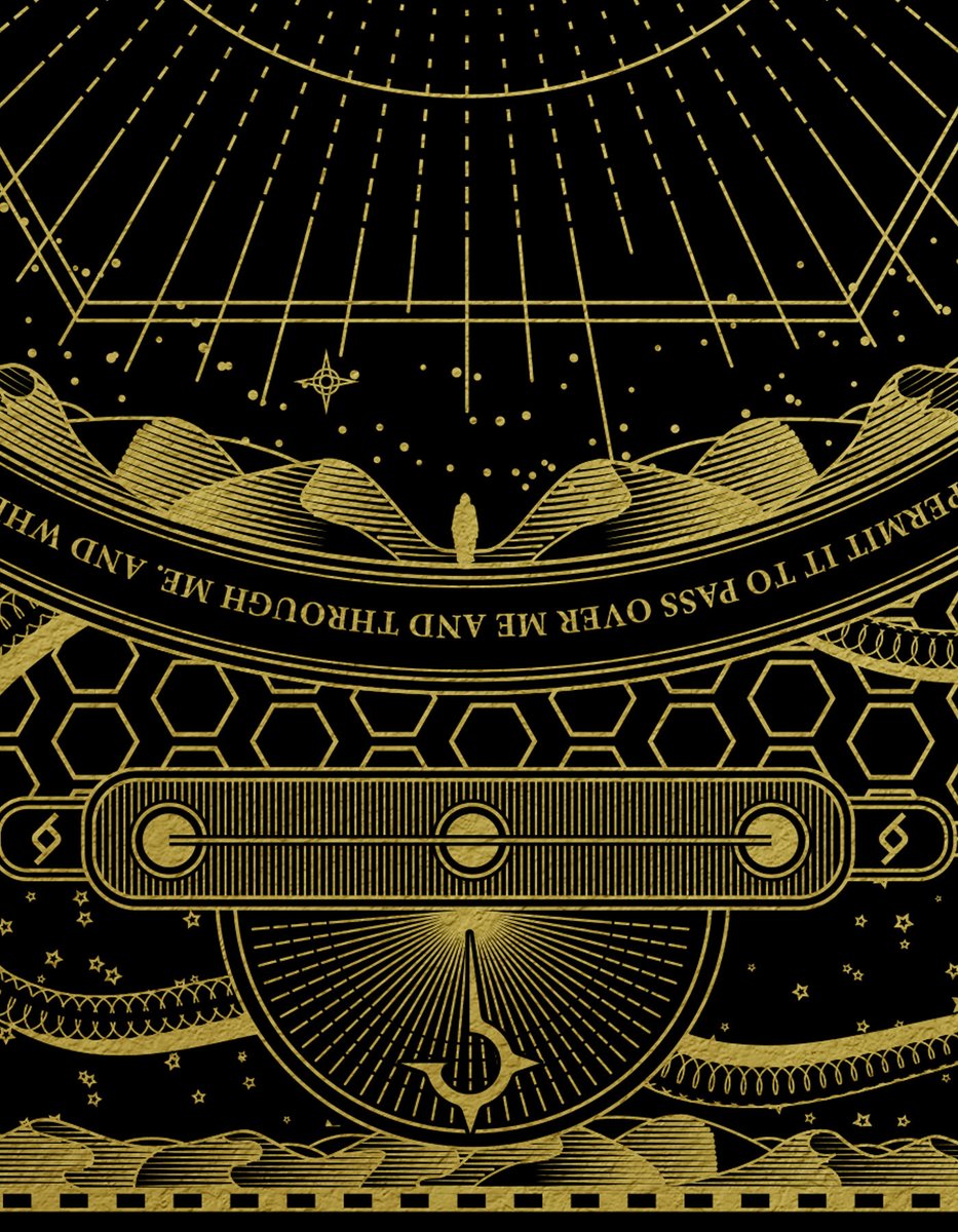 SecretsOfDune's tweet photo. Stunning foil stamped DUNE movie poster concept by Jamie Stark: https://t.co/cVPe8f2k0h #DuneMovie #Dune https://t.co/IAigogNgpx