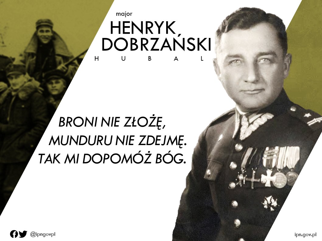 'Czeka nas długa walka, na polu i pod ziemią. Z tych zmagań wyjdziemy zwycięsko❗'

8⃣1⃣ lat temu podczas postoju w Górach Świętokrzyskich mjr #HenrykDobrzański podjął decyzję o kontynuowaniu walki z Niemcami na terenie okupowanej Polski 🇵🇱

#Hubal
#NiemieckaOkupacja