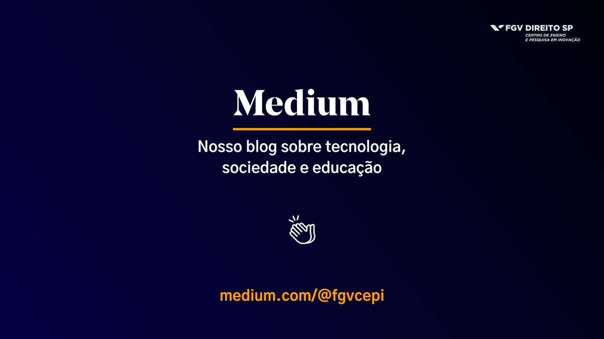 fgvcepi's tweet photo. Quer ficar por dentro das discussões mais atuais sobre #direito, #tecnologia e #educação? Então acesse nosso #blog! Quinzenalmente publicamos resultados de pesquisas, reflexões e materiais de referência. Siga nosso perfil no #Medium: https://t.co/WqKSGKMn5y
#MediumBrasil https://t.co/9LKjzbxnlu