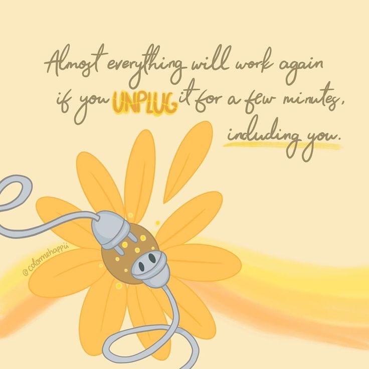 FamCounselCSRA's tweet photo. Take some time to unplug this weekend! 💛
#UnpluggedFriday #SelfCare #MentalHealth #MentalHealthAwareness #FamilyCounselingCSRA https://t.co/f47orcTqPh