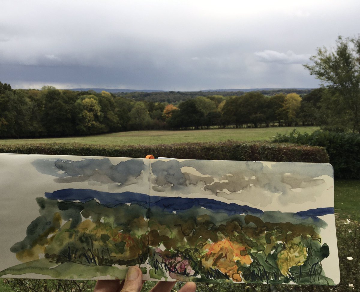 Kilifiqs's tweet photo. Just noticed the colours have changed overnight #thedailysketch #kentview https://t.co/ECuYFho3Mf