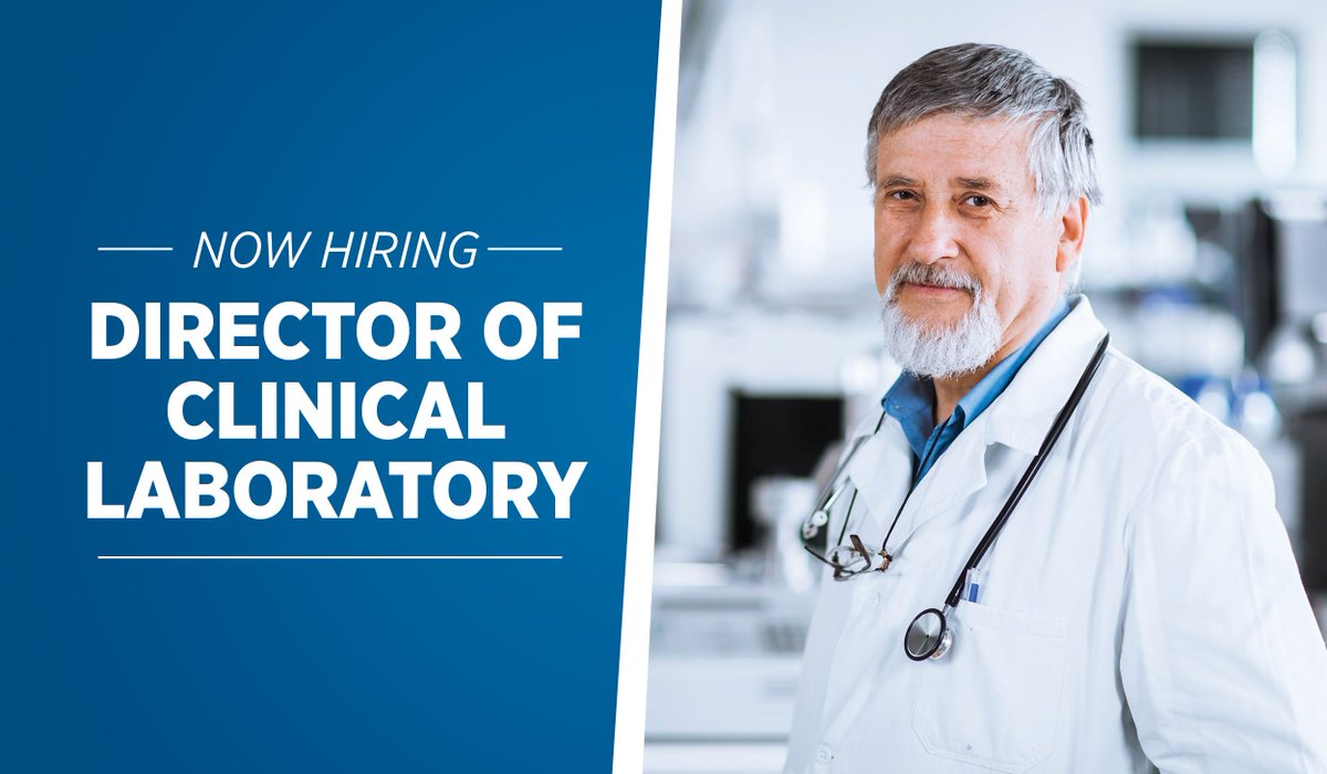 salinememorial's tweet photo. We're looking for a Director for our Clinical Laboratory. If you have experience managing a clinical lab, visit our website to apply! https://t.co/LfoeQoH2m8 https://t.co/ZaHo7w81FX