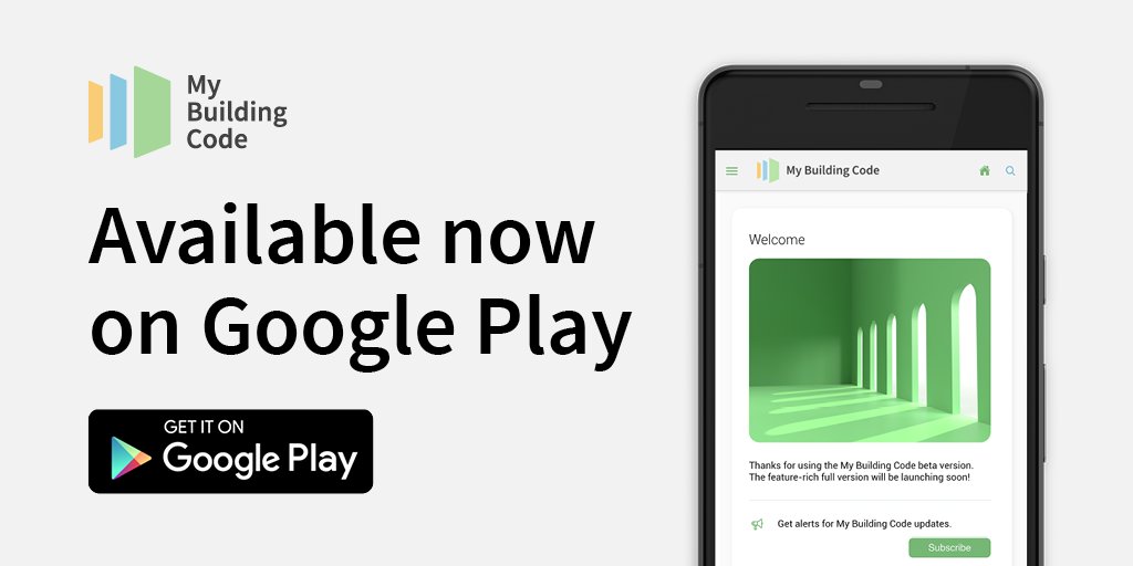 MyBuildingCode1's tweet image. Atten: Android users - we&apos;re on Google Play! Download the FREE app for your smartphone or tablet to access the Ontario Building Code in the palm of your hand. Apple users we&apos;ve got you covered too. mybuildingcode.com/pricing  

@aeco_lab #ontariobuildingcode #buildingcode #builder