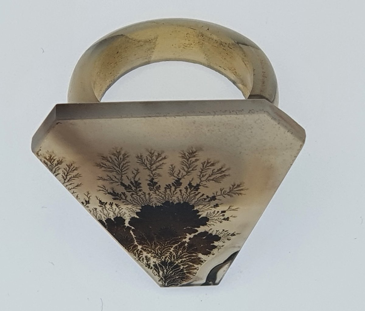 This entire ring was carved from a piece of dendritic agate! An eclectic design from 📷poetry_in_stone⁣
⁣
If you would like us to feature your bench setup or work email media@ganoksin.com with your photos, description and IG handle. ⁣