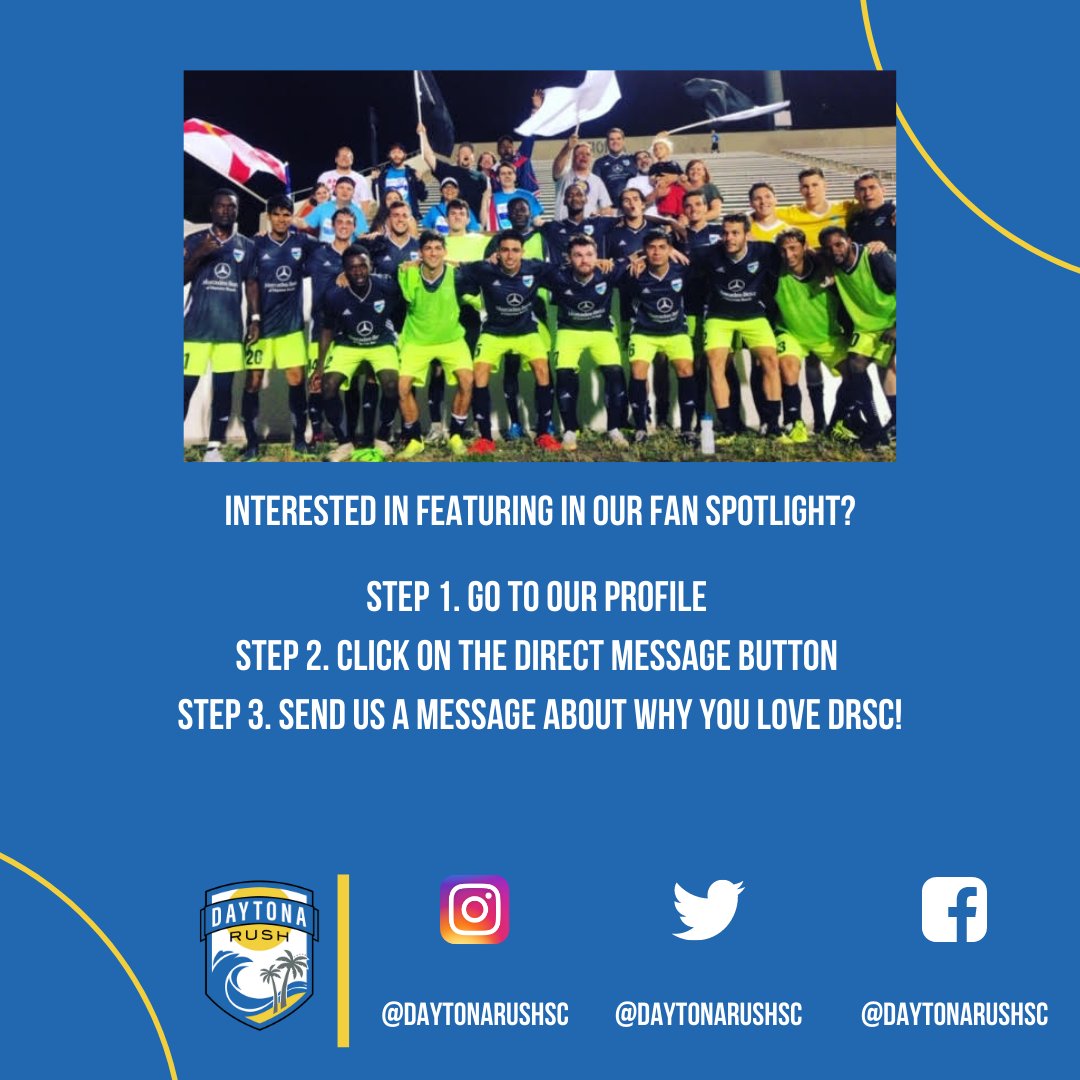 Daytonarushsc's tweet image. This is a great opportunity to be apart of DRSC and our family! We would love for our most dedicated fans to message us so they can be featured on all of our social media platforms! #RushForwardDaytona⚽️