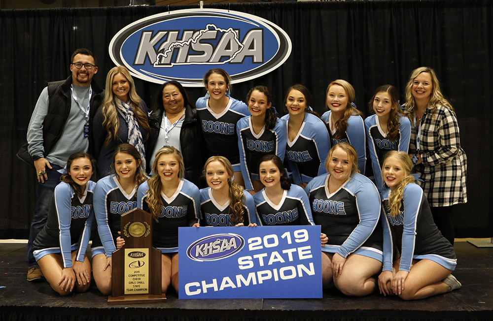 BooneCoRebels's tweet photo. Cheer: Congratulations to @cheer_bc coach Michelle Schuster on being selected by @KHSAA as the 2019-20 Spirit Coach of the Year! Coach Schuster will now compete for sectional and potentially national coach of the year honors. https://t.co/qQxYjC0L9k