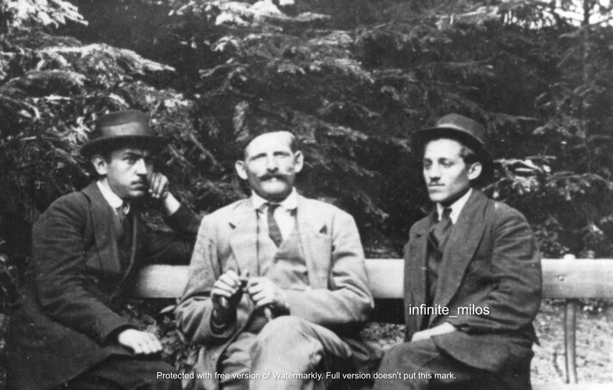 Left to right: Trifko Grabež, Milan Ciganović, Gavrilo Princip.Ciganović asked his commander, Vojislav Tankosić, and Tankosić accepted to meet one of the young students.