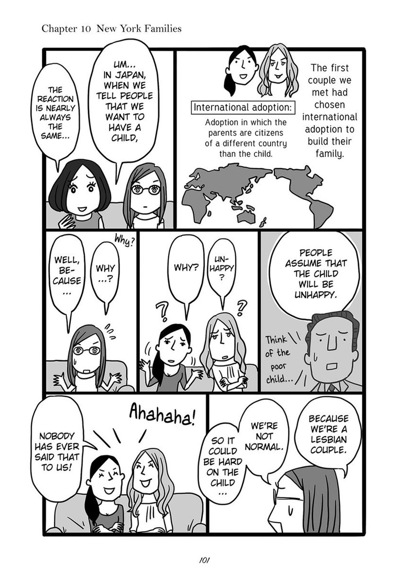 Lesbian-teki Kekkon SeikatsuAn autobiographical manga about a married lesbian couple who decide to have a baby. The manga goes into detail about the trials of same-sex adoption in Japan, where they face criticism, legal battles, surrogacy difficulties and more