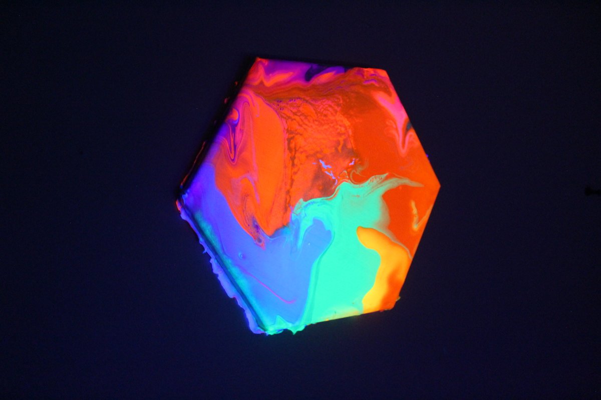 all pieces of this collection GLOW under black lights