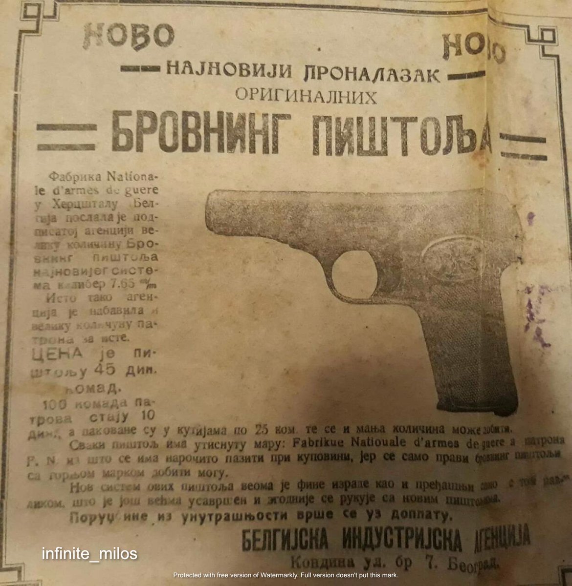 Apis believed that the Austria-Hungary was preparing an attack against Serbia and he thought that the attack against the heir of the Habsburg throne might revert these plans. The pistols were supplied by the Belgian arms dealer and swordsman living in Belgrade, Charles Doucet