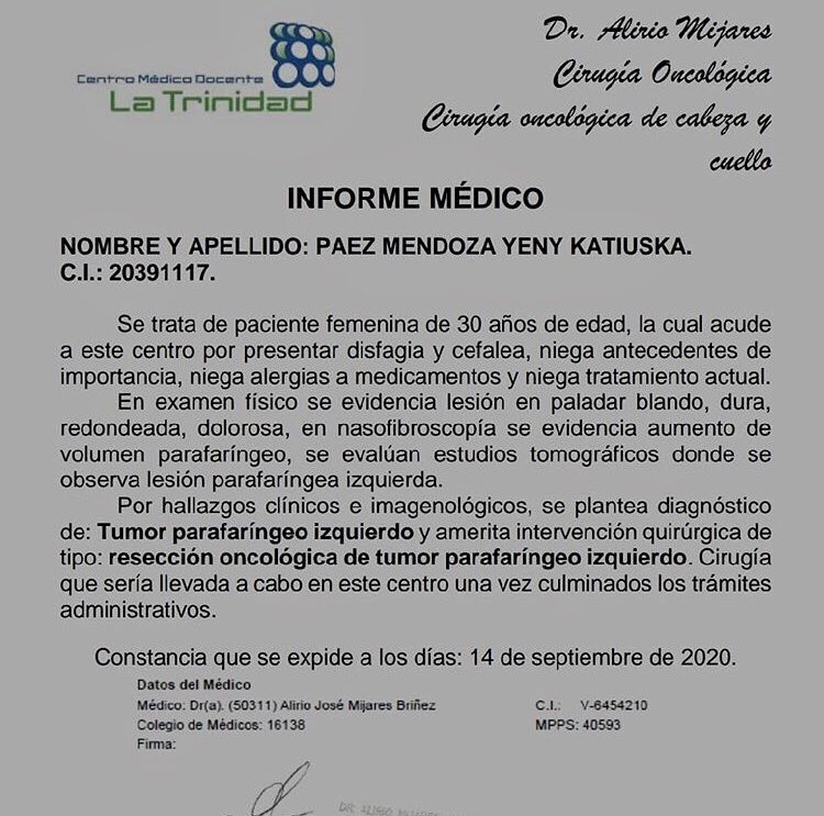 EdgrisLucena's tweet photo. Continúa la recaudación a beneficio de Yeny Páez 🙌🏼 https://t.co/vH8S7sHNKJ