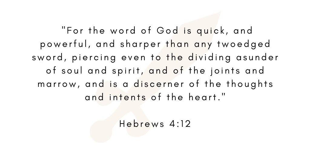 6- The Sword of the Spirit (The Word of God) - Anoint the Word in my hand, my heart, and my mouth. Your Word is powerful and will sustain me. When I’m in trouble, quicken your Word to my mind.  #Bible  #BibleStudy  #Armor  #Prayer