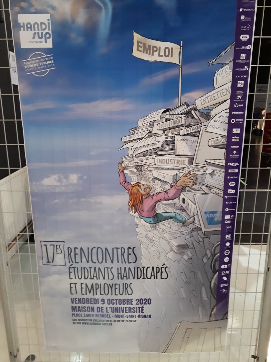 BierneGuy's tweet image. L' @Agefiph_ et le @FIPHFP aux cotés d'@handisup pour les 17èmes rencontres étudiants et employeurs. Une centaine d'étudiants et près de 30 employeurs privés et publics aujourdhui à Rouen. Ensemble pour favoriser l'inclusion du plus grand nombre.
#urrh2020
#activateurdegalite