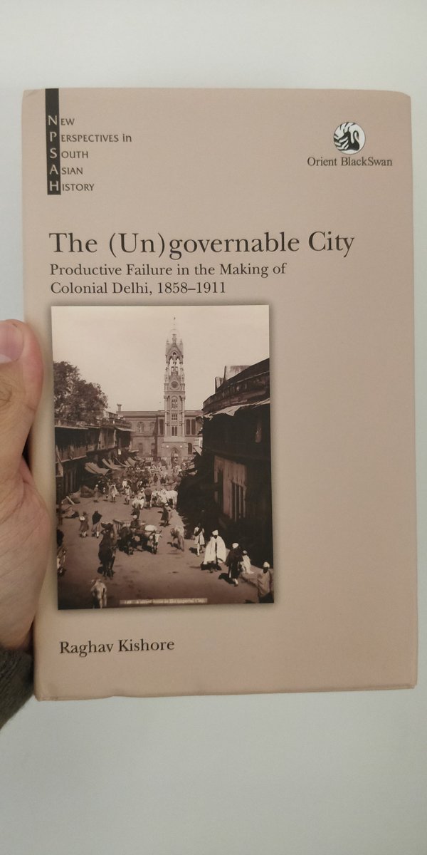 It's arrived! I've received copies of my first book 'The (Un)governable City: Productive Failure in the Making of Colonial Delhi, 1858-1911'. Happy to share this with everyone! orientblackswan.com/details?id=978… #SouthAsianHistory #twitterstorians #urbanhistory #India #Delhi