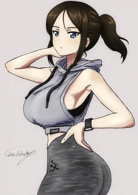 ノンナで一週間チャレンジ2日目「スポーティなノンナ」  #garupan #ガルパン 
