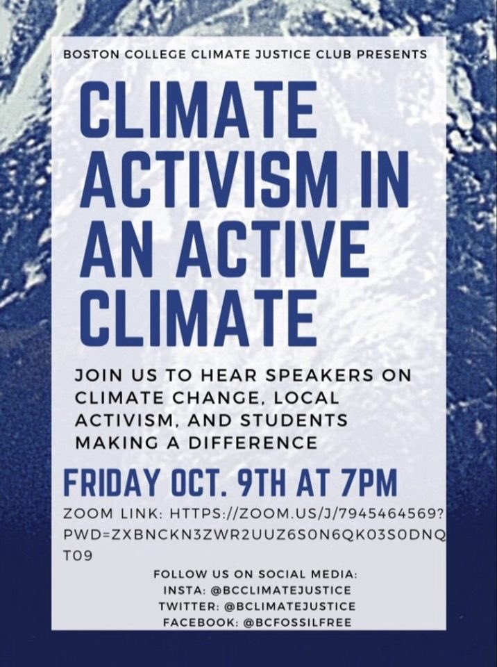 BCEcoPledge's tweet photo. Awesome Climate Justice event happening tonight (virtually) at 7pm! https://t.co/zTh0cmPhZ9