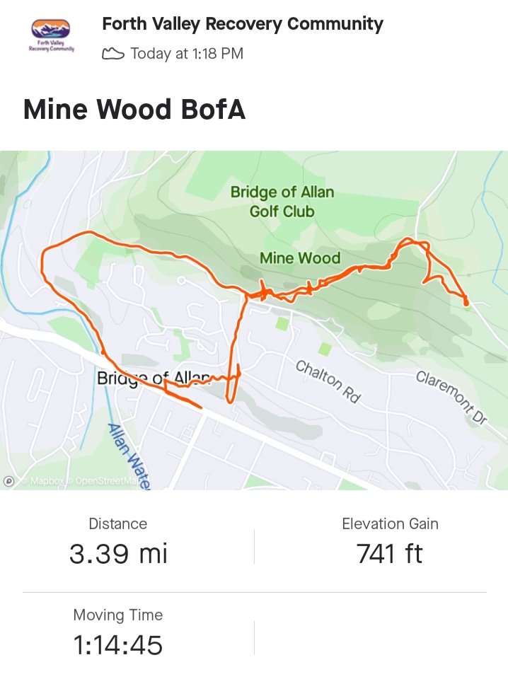 FVrcvrycmmnty's tweet photo. Our Recovery Ramblers enjoyed a socially distanced walk from Stirling to Min Wood in Bridge of Allan today 🚶♂️🙂🚶♀️ everyone enjoyed connecting and exercising together #recovery #healthwalk #FVRC https://t.co/IDWtLY1slL