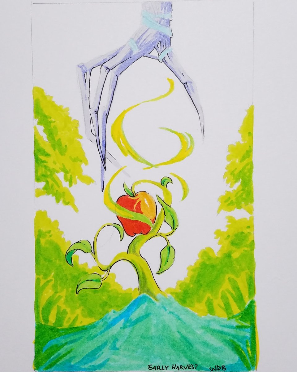 Ink_Treader_MTG's tweet photo. #MagINKtheDoodling  Day 8: Early Harvest

Ironic, because I finished it a day late :P

#MagicTheGatherINK #MagINKtheGathering #MTGart #MTGfanart #MTGink #MagicArt #ArtPrompt #Inktober #Vorthos https://t.co/oATlD8YVJa