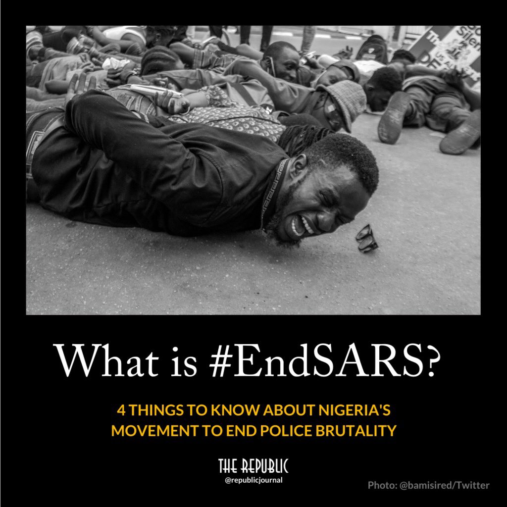 On Saturday, 3 October, a video of Special Anti-Robbery Squad (SARS) officers dragging two men out of a hotel and shooting one of them surfaced on the internet and was immediately followed by outrage. Four things to know about the ongoing  #EndSARS protests. 