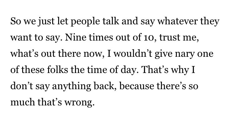 It is very telling that P never mentioned it & it reminded me of what he said to  @MMLunlimited in that infamous Ebony interview which was taken down shortly after publication on the Ebony website.You can read excerpts of it below - P explains why he remains silent 