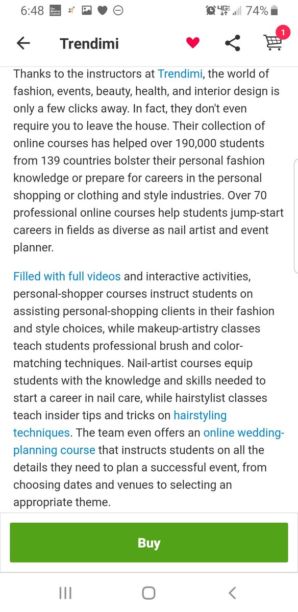 Online event planning course for $5?? Might be something you are into if you like the process of planning a party. I love that part. Picking the decorations and organizing entertainment, such fun! https://www.groupon.com/deals/trendimi-718059009?utm_source=&utm_campaign=UserReferral_ma