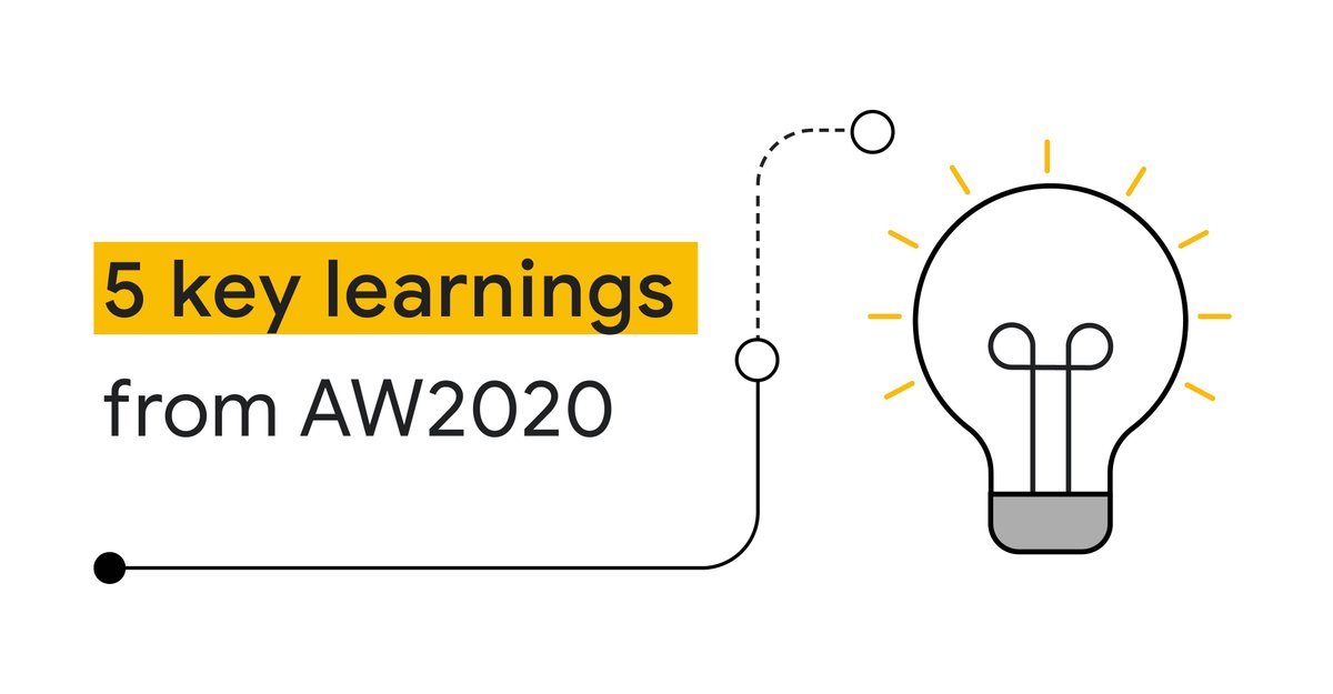 GoogleAds's tweet photo. From embracing digital transformation to creating more meaningful ads, here are our essential takeaways from #AW2020… (a thread) https://t.co/DVL7UYTRAe