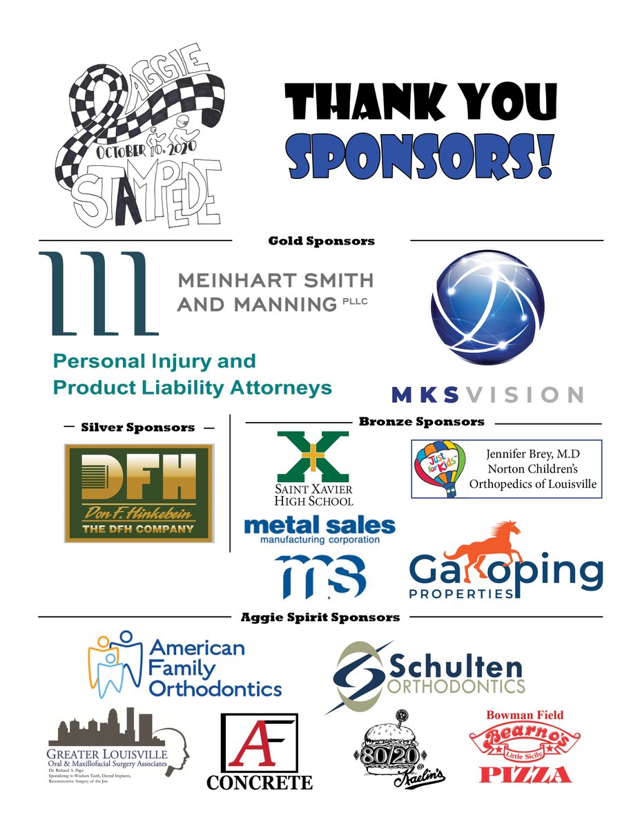 We are so grateful for all of our local sponsors for our 2nd annual Aggie Stampede! #agnesproud