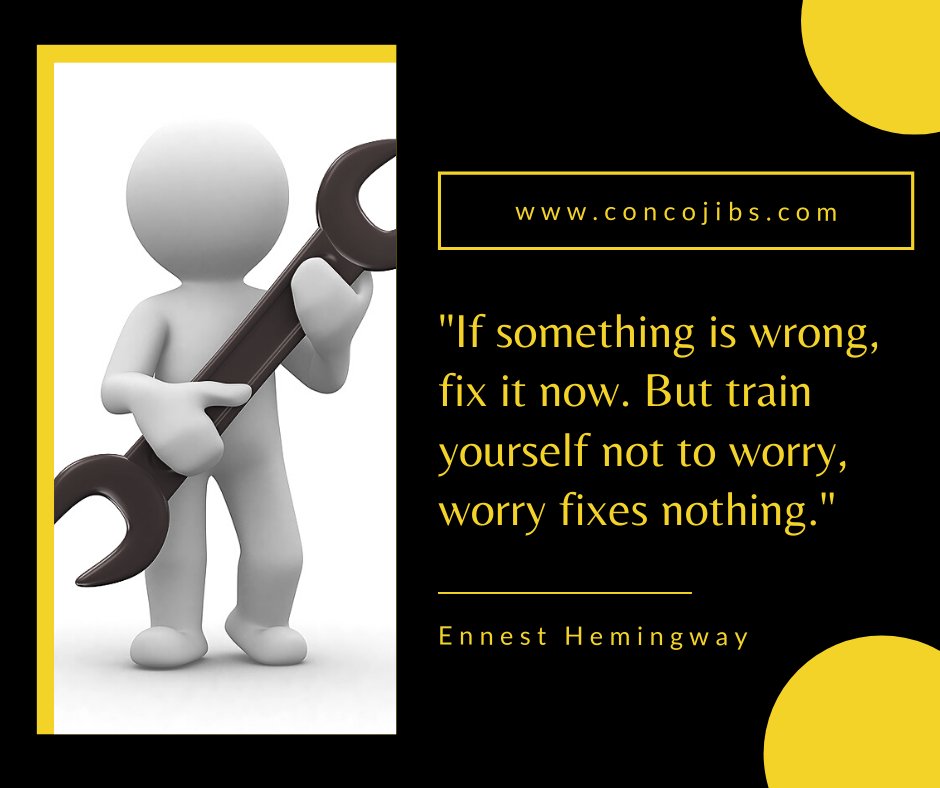 'If something is wrong, fix it now. But train yourself not to worry, worry fixes nothing.'

#quote #inspiration #safety #lifters #revolution #materialhandling #ConcoJibs #USA