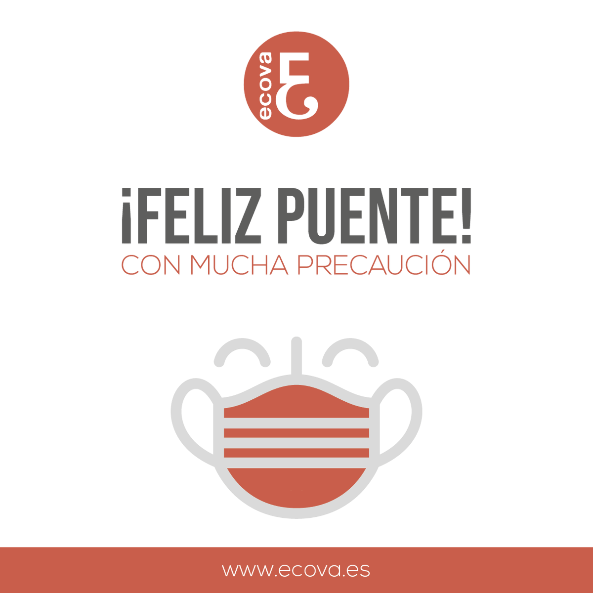 ECOnomistaVAlor's tweet photo. Desde ecova os deseamos un feliz puente y os recordamos que mantengáis la distancia de seguridad, usad siempre la mascarilla y lavaros las manos con frecuencia. ¡GRACIAS!
#felizpuente #ecovacyl https://t.co/iA61aRYUI9
