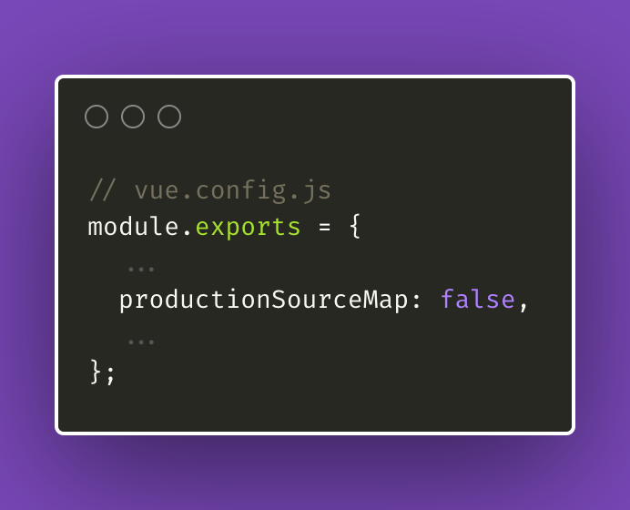 stuartashworth9's tweet image. You can disable source maps in production by simply adding `productionSourceMap: false` to your vue.config.js file. stuartashworth.com/blog/disable-s… #vuejs #vuejstips #javascript #FrontEnd