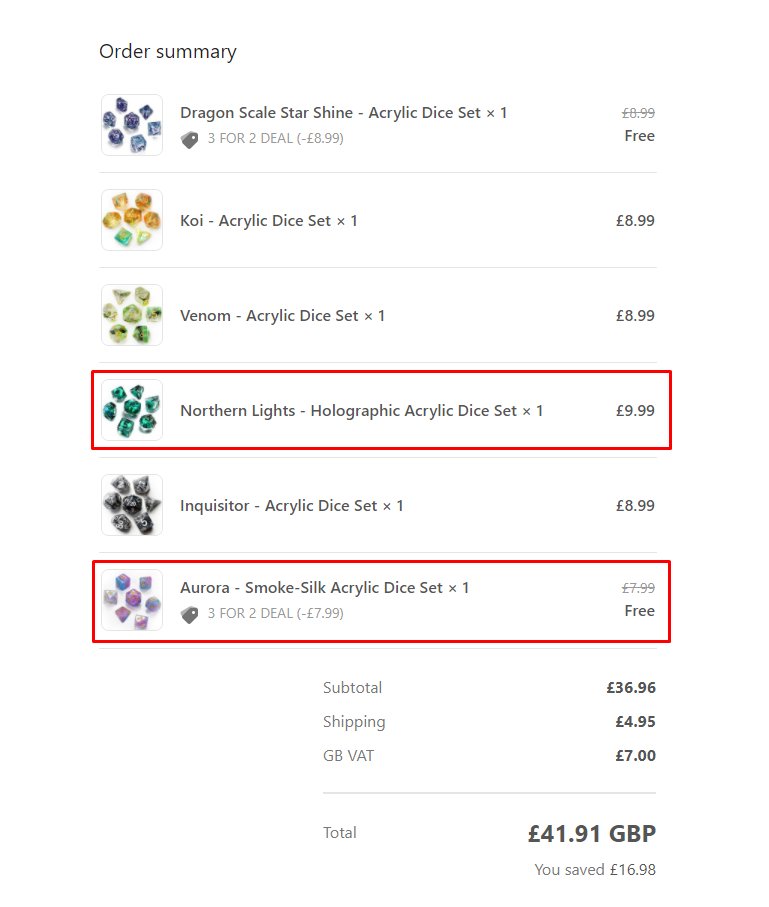 Winners Drawn On: 17/11/22Dice bought from  @GameTeeUK - Should a winner prefer, they may swap them for one of the other 4 dice sets.(Dice Images, courtesy of GameTee)Tasha's Pre-Ordered via Amazon.Proof below;