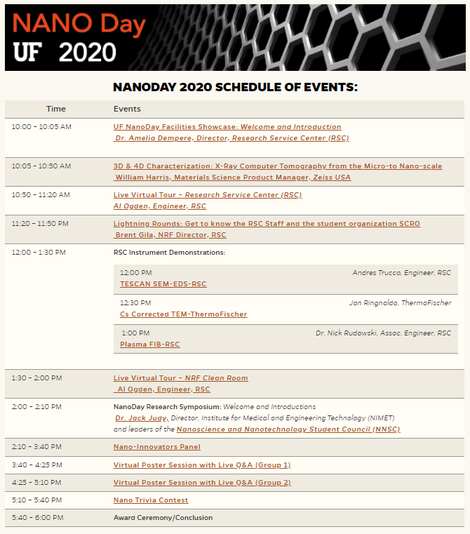 Happy National Nanotechnology Day!! Come celebrate Nano-Technology and Nano-Engineering at UF Nano Day 2020. eng.ufl.edu/nimet/events/n…