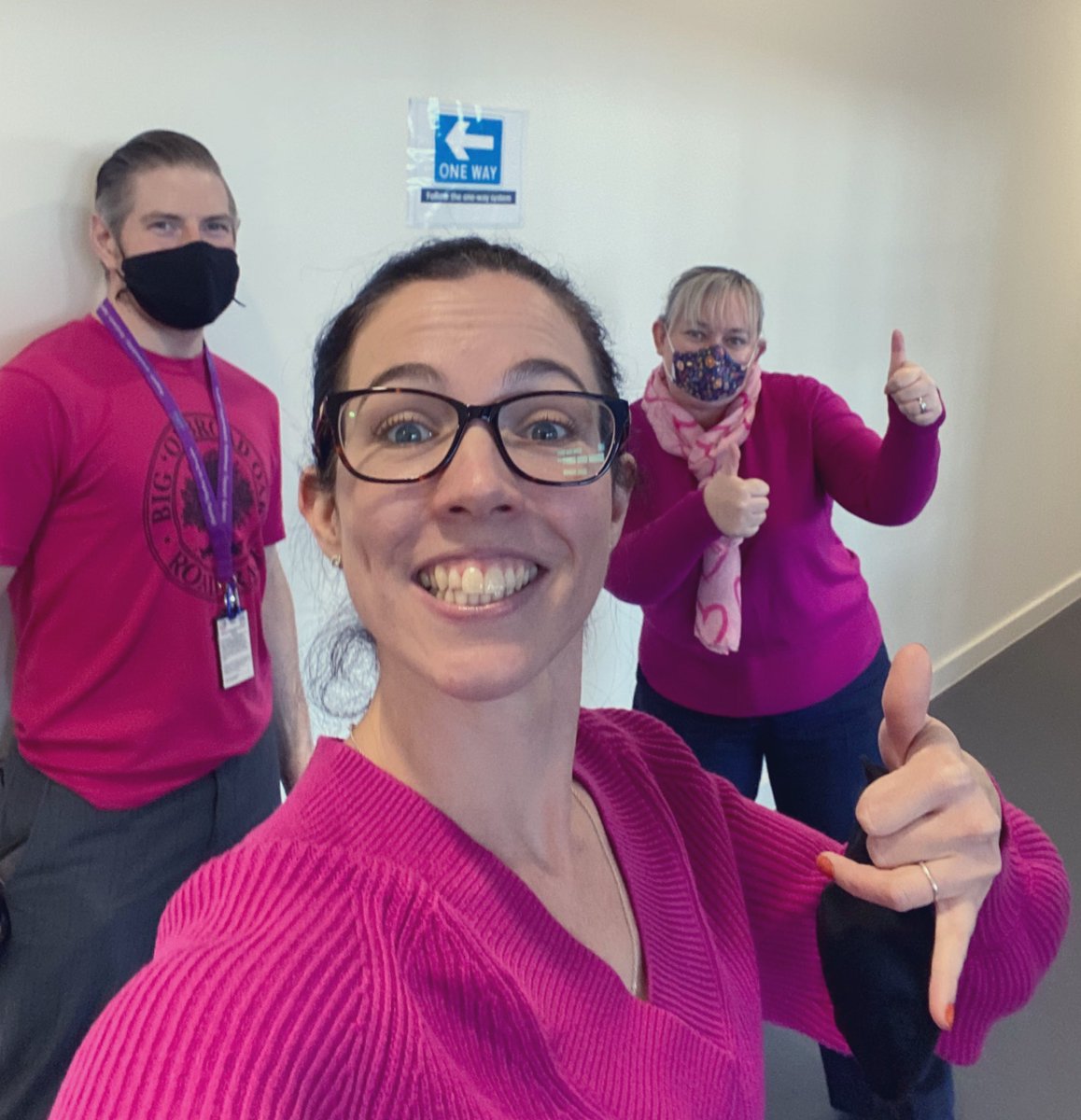Great day celebrating #tickledpink with the chemistry department in matching pink 💗