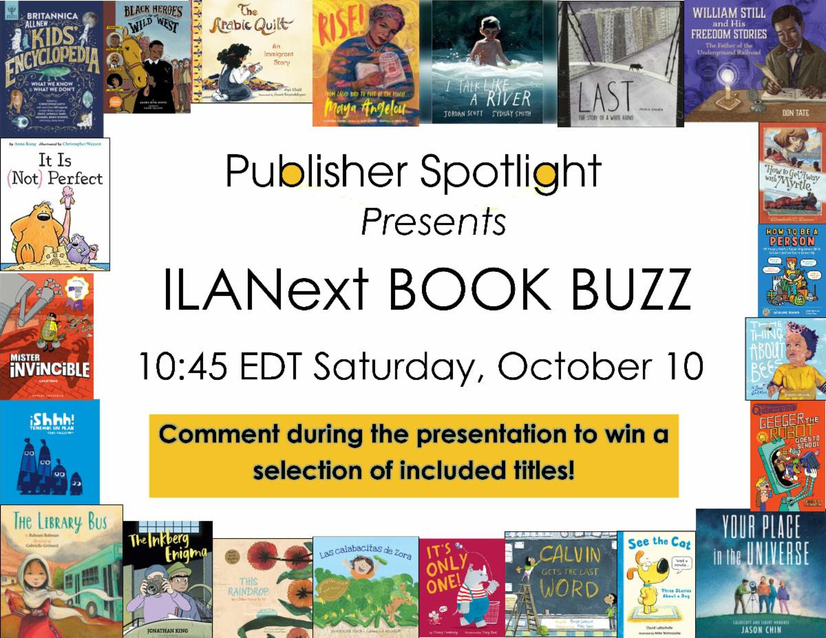 O look ahere! @pubspotlight will be buzzing about @ayawrites & @AnaitSart 's debut & @ipapaverison & @DeasIllos #picturebook too tomorrow at #ILANext!