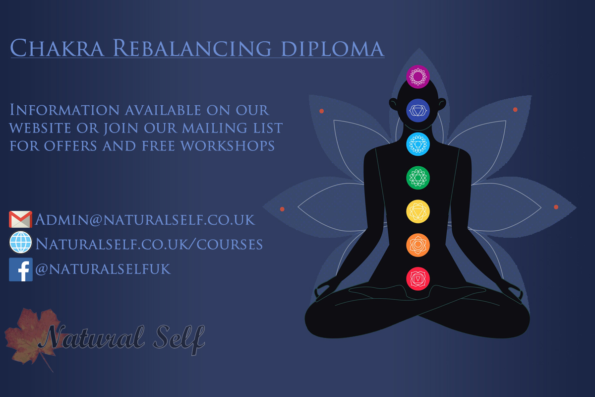 From Thursday 15th October We will be running our Chakra Rebalancing Diploma Course, 18:30 - 19:30 for a total of 12 weeks.

Send us an email or a direct message to join the course or for more info!