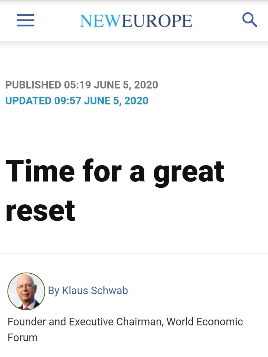 2) There is a very clever narrative being spun all across the world as The Great Reset is being touted as the necessary global solution to all of our economic, social, and environmental problems. It is the implementation of the UN's Sustainable Development Goals.