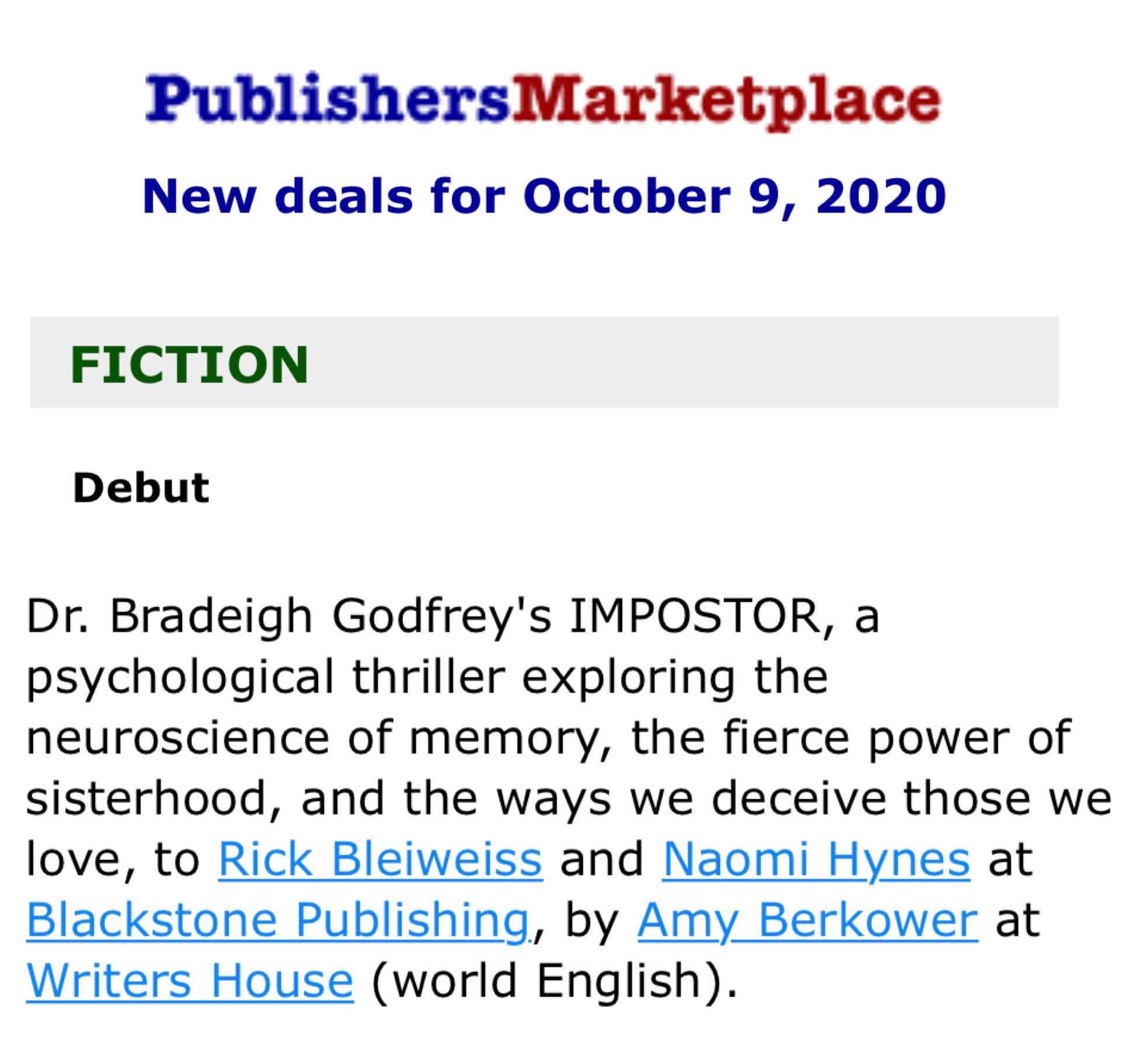 What better reason to break a months-long Twitter hiatus than to share book news? Huge thanks to my agent @AmyBerkower for being such a champion for this book and to @genevievejude for her expert guidance in bringing this book to life!