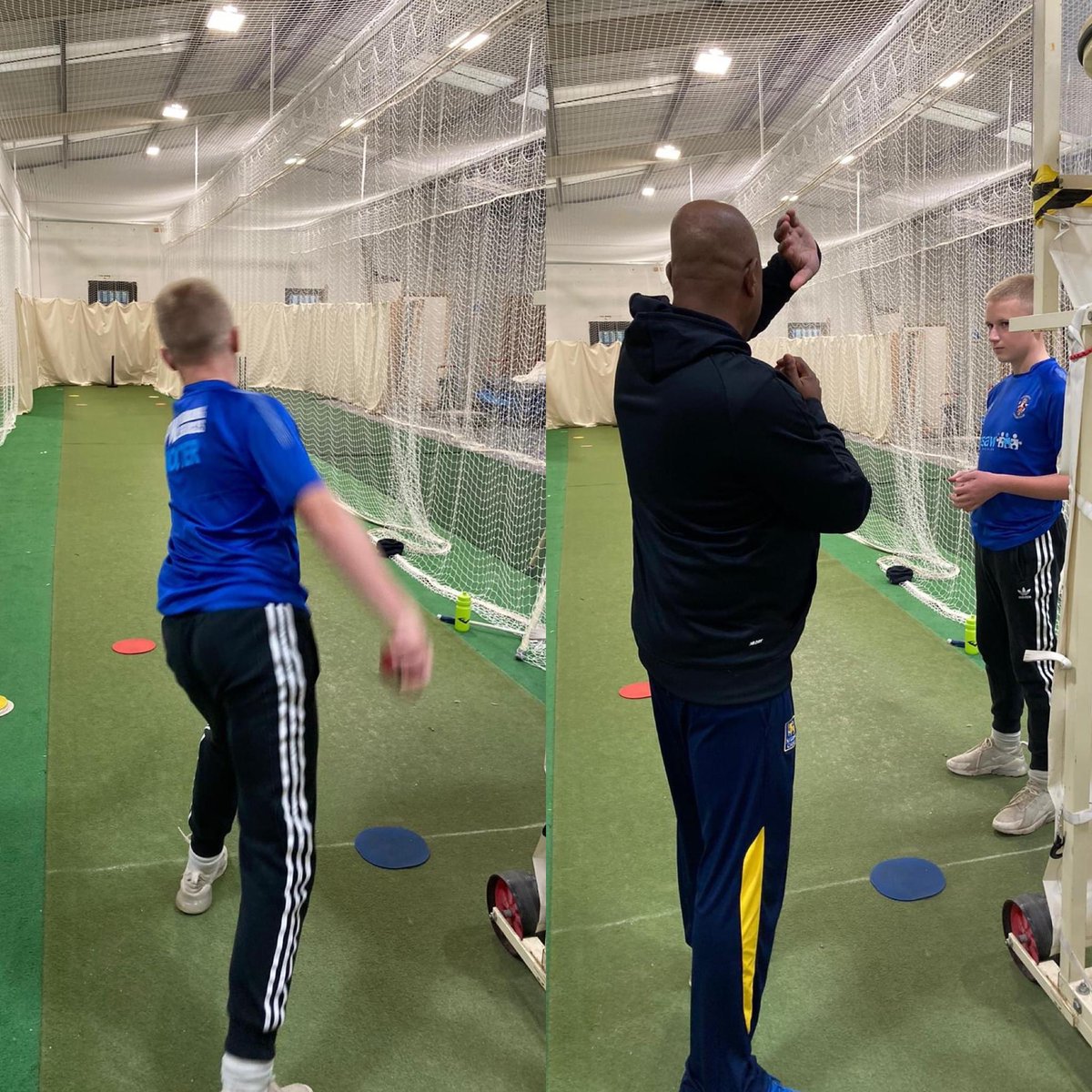 Spin coach Amal Dalugoda working with Henry on legspin at The Pad

#practice