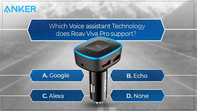 IndiaAnker's tweet photo. Which #VoiceAssistant #Technology does #RoavVivaPro support?
#CarUSBCharger #VoiceControl #HighSpeedCharging #AlexaEnabled https://t.co/fzugbqEtRb