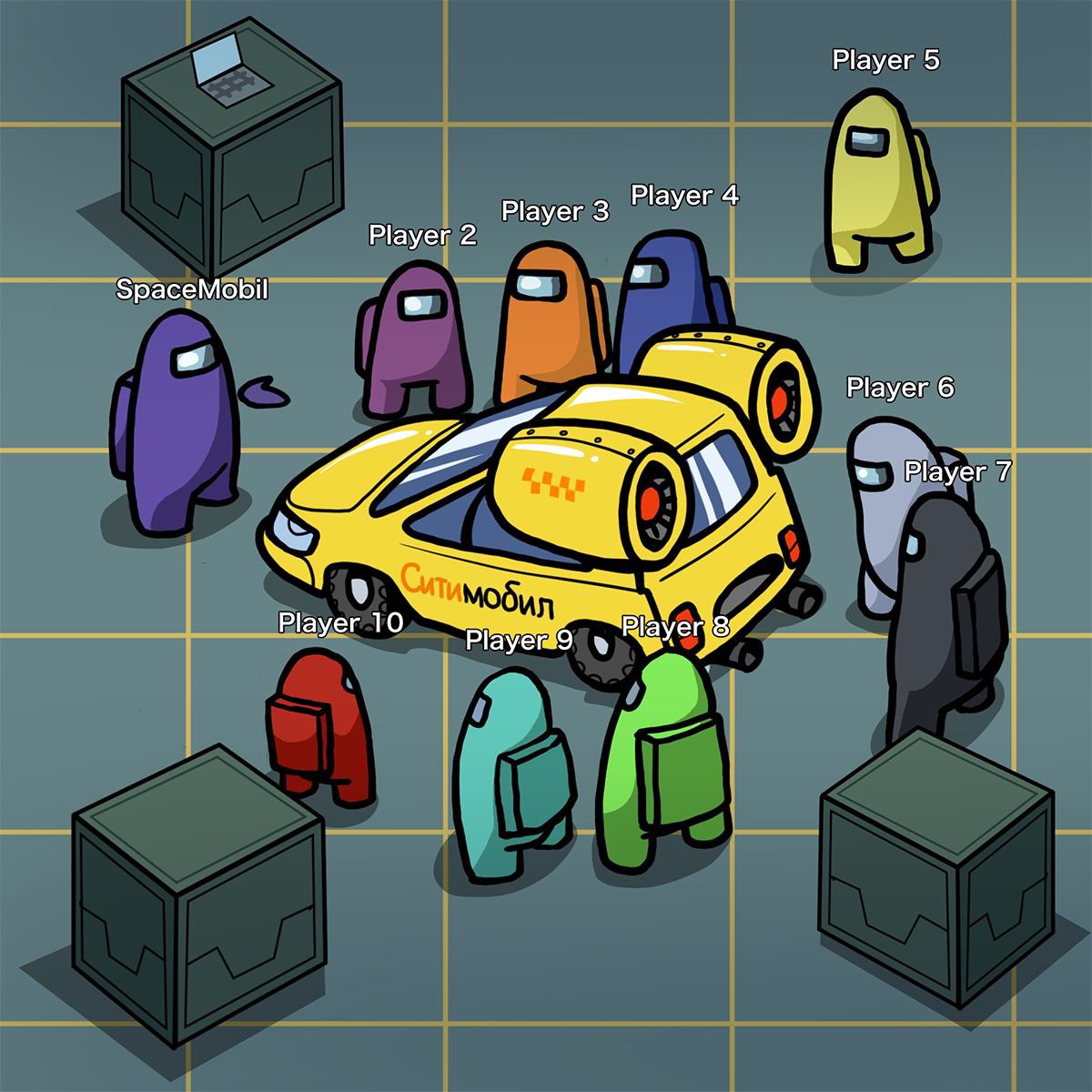 «Фиолетовый точно не Imposter, он нам ситимобил отсюда заказал» #AmongUs
#amongusfanart