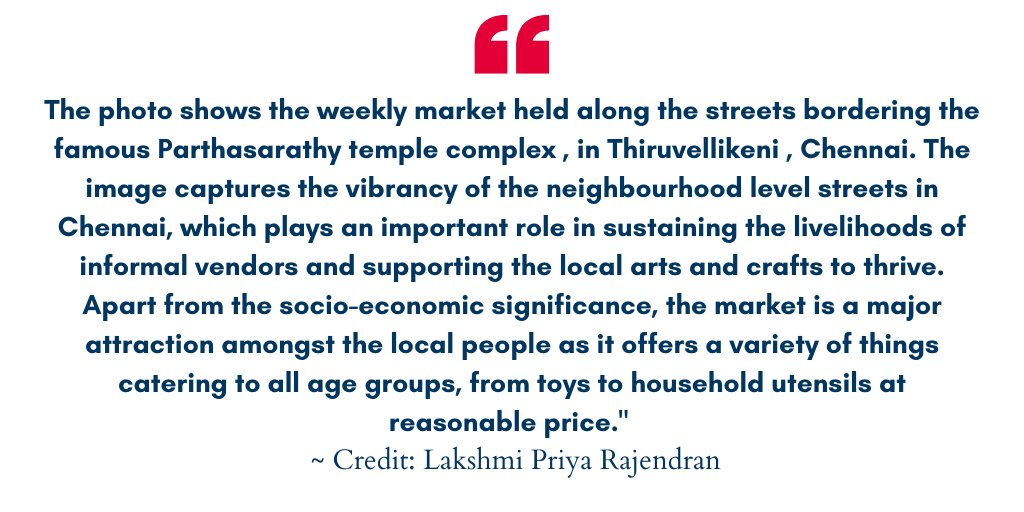 SHLC (@shlc_cities) on Twitter photo "The image captures the vibrancy of #neighbourhood level streets in #Chennai, which plays an important role in sustaining livelihoods of informal vendors & supporting the local arts & crafts to thrive.”
📸<a href="/lpriyagr/">Lakshmi Priya Rajendran</a>
#NeighbourhoodMatters #ESRCfestival #photographycompetition "The image captures the vibrancy of #neighbourhood level streets in #Chennai, which plays an important role in sustaining livelihoods of informal vendors & supporting the local arts & crafts to thrive.”
📸<a href="/lpriyagr/">Lakshmi Priya Rajendran</a>
#NeighbourhoodMatters #ESRCfestival #photographycompetition