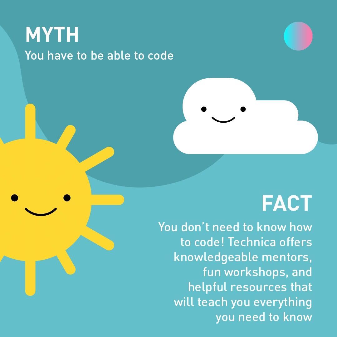 gotechnica's tweet image. It might be spooky season 👻 but here are 3 things you DON&apos;T have to be scared about when participating in Technica! Register for the world&apos;s largest all-female and non-binary hackathon at gotechnica.org.