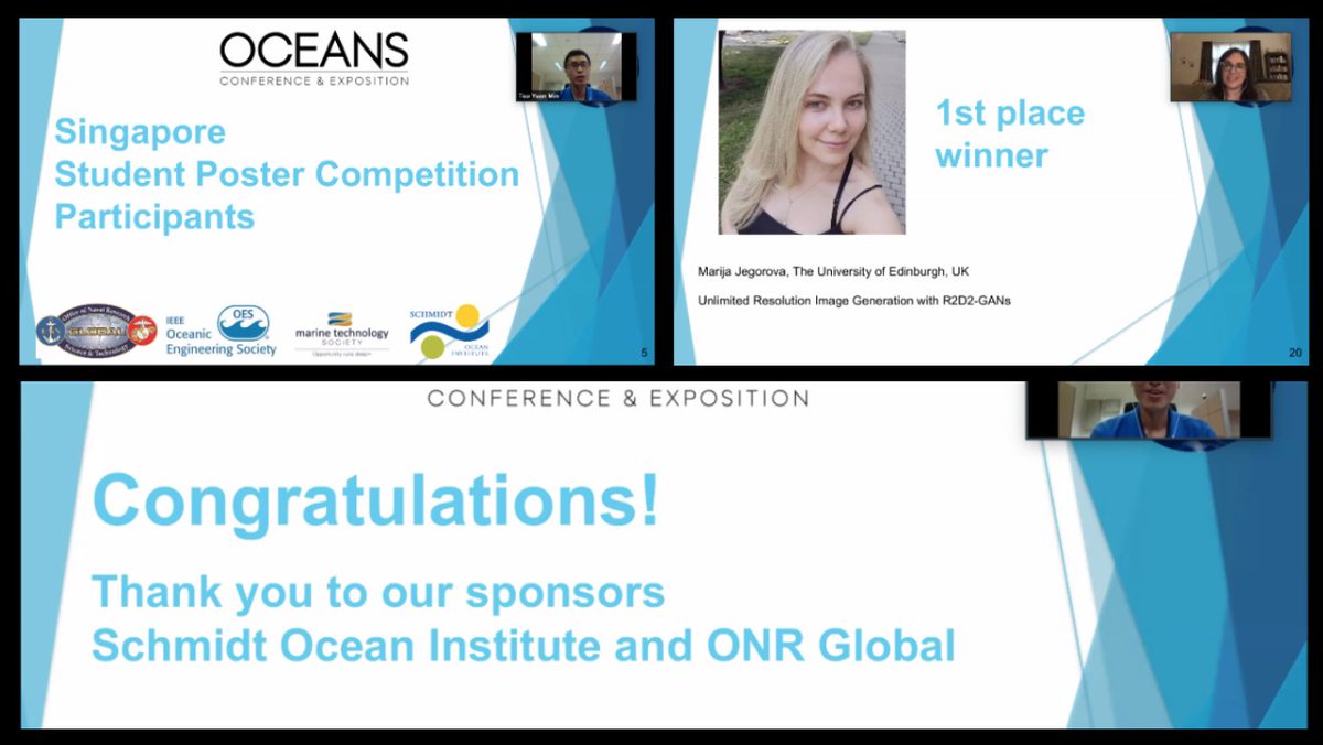 Marija Jegorova (@marijajegorova) on Twitter photo Delighted to brag - my paper
𝗨𝗻𝗹𝗶𝗺𝗶𝘁𝗲𝗱 𝗥𝗲𝘀𝗼𝗹𝘂𝘁𝗶𝗼𝗻 𝗜𝗺𝗮𝗴𝗲 𝗚𝗲𝗻𝗲𝗿𝗮𝘁𝗶𝗼𝗻 𝘄𝗶𝘁𝗵 𝗥𝟮𝗗𝟮-𝗚𝗔𝗡𝘀,
won 1st prize in SPC <a href="/OCEANS_Conf/">OCEANS Conference</a>.
ArXiv: lnkd.in/daQhjGs
Video: lnkd.in/d6_u6FY
#GAN #WomenInSTEM <a href="/machine_group/">Machine Intelligence Group @ Edinburgh</a> <a href="/seebyte/">SeeByte</a> @InfAtEd Delighted to brag - my paper
𝗨𝗻𝗹𝗶𝗺𝗶𝘁𝗲𝗱 𝗥𝗲𝘀𝗼𝗹𝘂𝘁𝗶𝗼𝗻 𝗜𝗺𝗮𝗴𝗲 𝗚𝗲𝗻𝗲𝗿𝗮𝘁𝗶𝗼𝗻 𝘄𝗶𝘁𝗵 𝗥𝟮𝗗𝟮-𝗚𝗔𝗡𝘀,
won 1st prize in SPC <a href="/OCEANS_Conf/">OCEANS Conference</a>.
ArXiv: lnkd.in/daQhjGs
Video: lnkd.in/d6_u6FY
#GAN #WomenInSTEM <a href="/machine_group/">Machine Intelligence Group @ Edinburgh</a> <a href="/seebyte/">SeeByte</a> @InfAtEd